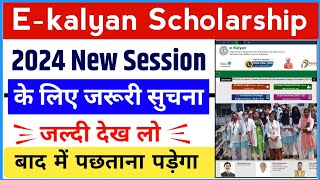 ekalyan Scholarship 2024 New Update 🔥 आवेदन करने से पहले ये जरूर देख लो 🥳🔥 [upl. by Anigal513]