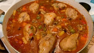 Piernitas de Pollo en Salsa con Verduras una receta bien Rica y Fácil [upl. by Retsim]