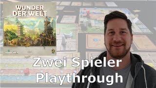 Wunder der Welt  Brettspiel  Regeln  2 Spieler Playthrough [upl. by Lawson246]