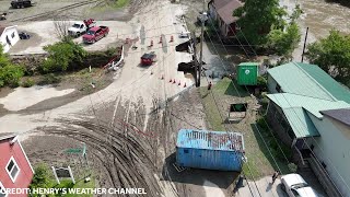 Drone video St Johnsbury flooding [upl. by Nnylecoj532]