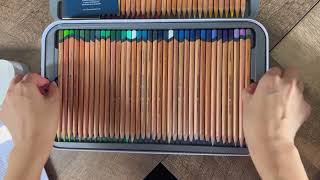 Derwent Lightfast 100 Colored Pencil Set Unboxing and Swatching [upl. by Ilyk336]