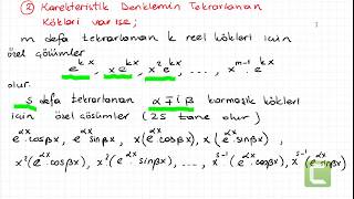 SABİT KATSAYILI LİNEER DİFERANSİYEL DENKLEMLER 5 [upl. by Mccarthy]