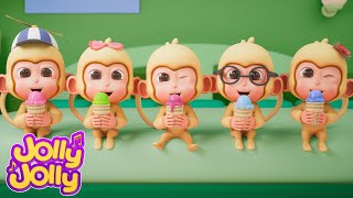 Five little monkeys  More  Learn count  Jolly Jolly  Learn and Play  Nursery Rhymes [upl. by Rooker993]