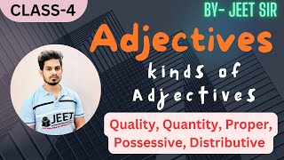 Kinds of adjectives  Adjectives in English grammar  JEET SIR rpsc [upl. by Reba]