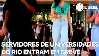 Servidores de Universidades do Rio de Janeiro entram em greve [upl. by Knowle163]