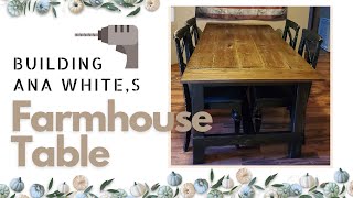 DIY Farmhouse Table Ana White Plans [upl. by Nnylatsyrc]