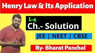 Henry law and its Application  Solution 04  Class12th  JEE  NEET  AIIMS  Bharat Panchal [upl. by Tallulah]