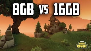 Fortnite Single Channel 8GB vs Dual Channel 16GB RAM [upl. by Niamreg]