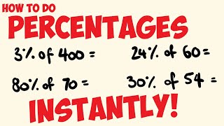 How to work out percentages INSTANTLY [upl. by Nowtna]