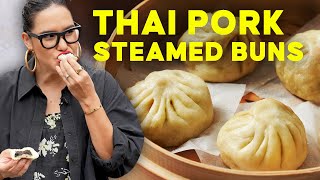 The MUSTTRY Bangkok Street Food Classic  Salapao Thai Steamed Pork Buns [upl. by Mert341]