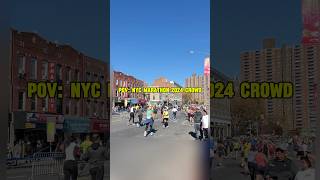 NYC Marathon 2024 Crowd cheering marathon vlog newyork shorts [upl. by Remliw]