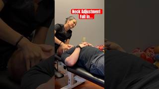 Neck adjustment fail with crunchy recovery shortsviral shorts asmr short chiropractor [upl. by Jolyn]