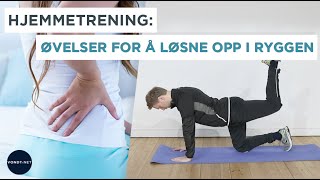 HJEMMETRENING Øvelser for å Løsne opp i Ryggen [upl. by Denn805]