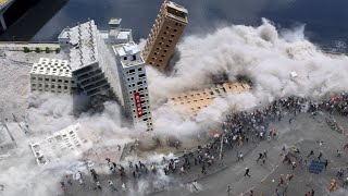 Taiwan destroyed in 2 minutes M75 Earthquake destroys many buildings in Hualien [upl. by Erminna]