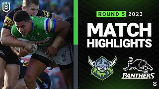 NRL 2023  Canberra Raiders v Penrith Panthers  Match Highlights [upl. by Shepard322]