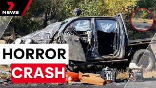 Four people dead after deadly car crash on Newell Highway  7NEWS [upl. by Lleuqar]