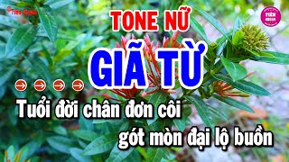 Giã Từ Karaoke Tone Nữ  Nhạc Sống Rumba Chất Lượng Cao  Tiên Organ [upl. by Rodmun]