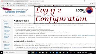 Apache Log4j 2 Configuration Log4j2 with JDK 90 [upl. by Sib]