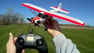 JJRC W01 J3 Piper Cub RTF RC Model Flight Test Review [upl. by Wait]