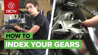 How To Index Your Gears  Adjusting Your Rear Derailleur [upl. by Woodward514]