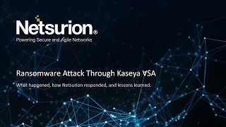 Ransomware Attack Through Kaseya VSA [upl. by Laeira]