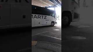 Martz Trailways Bus leaving WilkesBarre Transit Center as a Not In Service bus [upl. by Ariamat171]