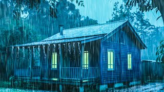 🔴 Heavy Rain on a Tin Roof for Sleeping 247 Sleep Instantly with Rain Sounds amp Thunder at Night [upl. by Dnomzed729]