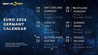 UEFA Euro 24 Germany Calendar 232425 Jun 2024 [upl. by Olly657]