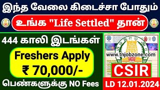 PERMANENT GOVERNMENT JOBS 2024 IN TAMILNADU😍CSIR SOASO GOVERNMENT JOBS 2024👉TN GOVERNMENT JOBS 2024 [upl. by Deerdre117]