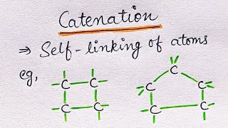 Catenation  Carbon and Its compounds  Wow science [upl. by Loar432]