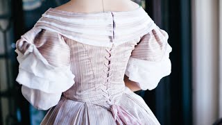 Civil War Dress  Historical Fashion  1860s Ball Gown  VIDEO [upl. by Nila]