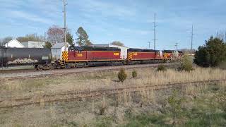 K64 and Delmarva central in Clayton Delaware  CSX M371 at Elsmere [upl. by Nnylaj]