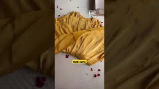 Haldi Outfit Inspo 💛 sareeforweddingparty sareedrape weddingoutfit haldioutfit yellowsaree [upl. by Kahlil]