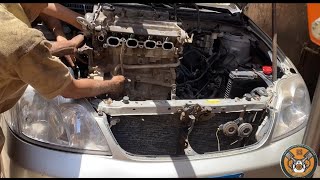 عمرة كاملة وتوضيب محرك تويوتا كورولا 1300  TOYOTA COROLLA FULL Restoration [upl. by Stubstad]