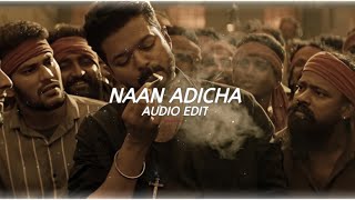 Naan Adicha Thangamatte  Audio Edit  🌚🎧 ThalapathyVijayVettaikaran [upl. by Pergrim]