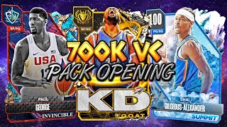 700K VC quotSUMMITquot Pack Opening for GOAT KEVIN DURANT 100 SGA and MORE NBA 2k24 Myteam Packs LIVE [upl. by Rahs166]