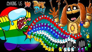 Among Us Rainbow Belly VS Dogday Wheel Chained By Belt  Peanut Animation Zombie [upl. by Yngiram]