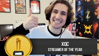 xQc Wins Streamer of the Year [upl. by Nauqan]