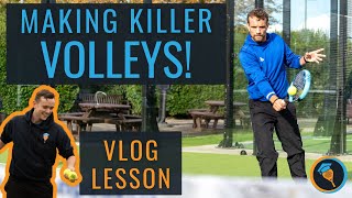 TRAINING PADEL VOLLEYS  Vlog Lesson [upl. by Yl]