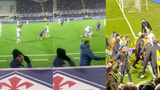 Sad video of Edoardo Bove fall down amp taken to Ambulance Fiorentina vs Inter Milan abandoned [upl. by Kelcey]