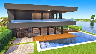 Minecraft  Como construir uma mansão moderna de praia  Tutorial Manyacraft [upl. by Khichabia818]