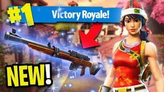 LUCKY LANDING  HUNTING RIFLE GAMEPLAY VICTORY ROYALE  Fortnite Battle Royale [upl. by Artenahs]