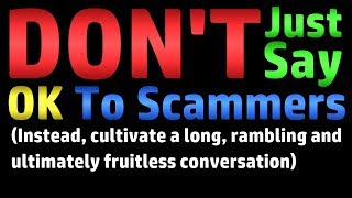 DONT Just Say OK To Scammers Long Rambling Conversations Also Work [upl. by Ledairam271]