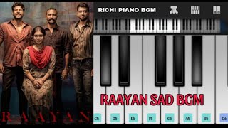 RAAYAN SAD BGM piano byRichipianobgms186 DhanushAR Rahman [upl. by Spatola]