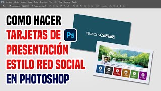 Como Hacer Tarjetas de Presentación Estilo Red Social en Photoshop [upl. by Nagyam]