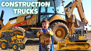 Construction Trucks for Kids  Excavator Bulldozer Skid Steer  Fun Educational Video for Toddlers [upl. by Gibbons]