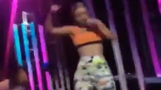 Iggy Azalea Falls Off Stage At PreVMAs Concert [upl. by Cadmarr]