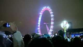 London New Years Eve Firework 2013 Countdown [upl. by Bendite]