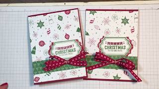 Stampin Up Christmas Cards 2017  Labels to Love Gift Card Holder [upl. by Aix]