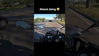 First close call on my Ninja 400 shorts [upl. by Cuthbert38]